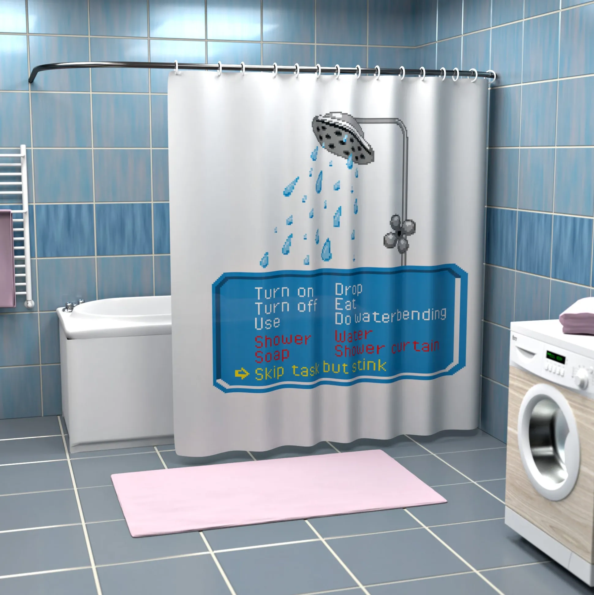 Adventure Game Dialogbox Duschvorhang