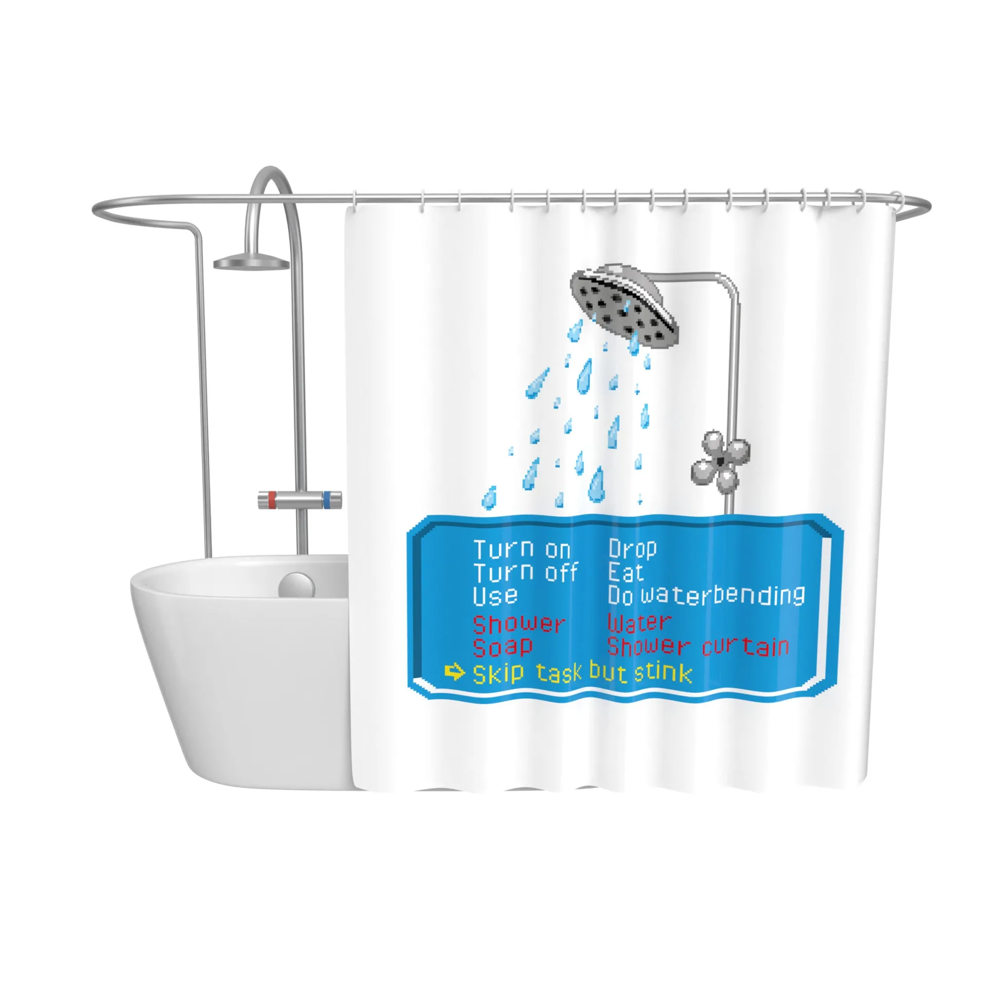 Adventure Game Dialogbox Duschvorhang