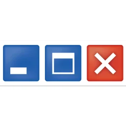 Aufkleber Bildschirmfenster-Kontrollbuttons