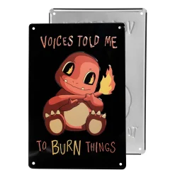 Blechschild Voices Told me to Burn Things