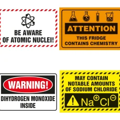 Chemiewarnungen Kühlschrankmagnete