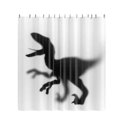 Dinosaurier-Silhouette Duschvorhang