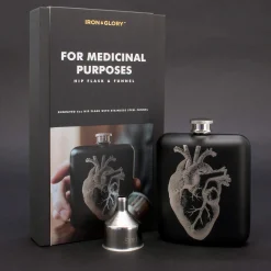 For Medicinal Purposes - Flachmann mit Abbildung eines anatomischen Herzens