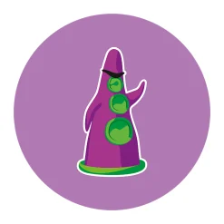 Geek Aufkleber Purpur Tentakel