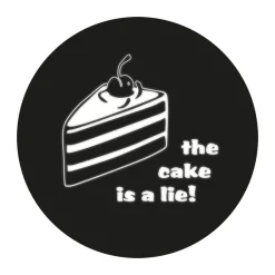 Geek Aufkleber The Cake is a Lie
