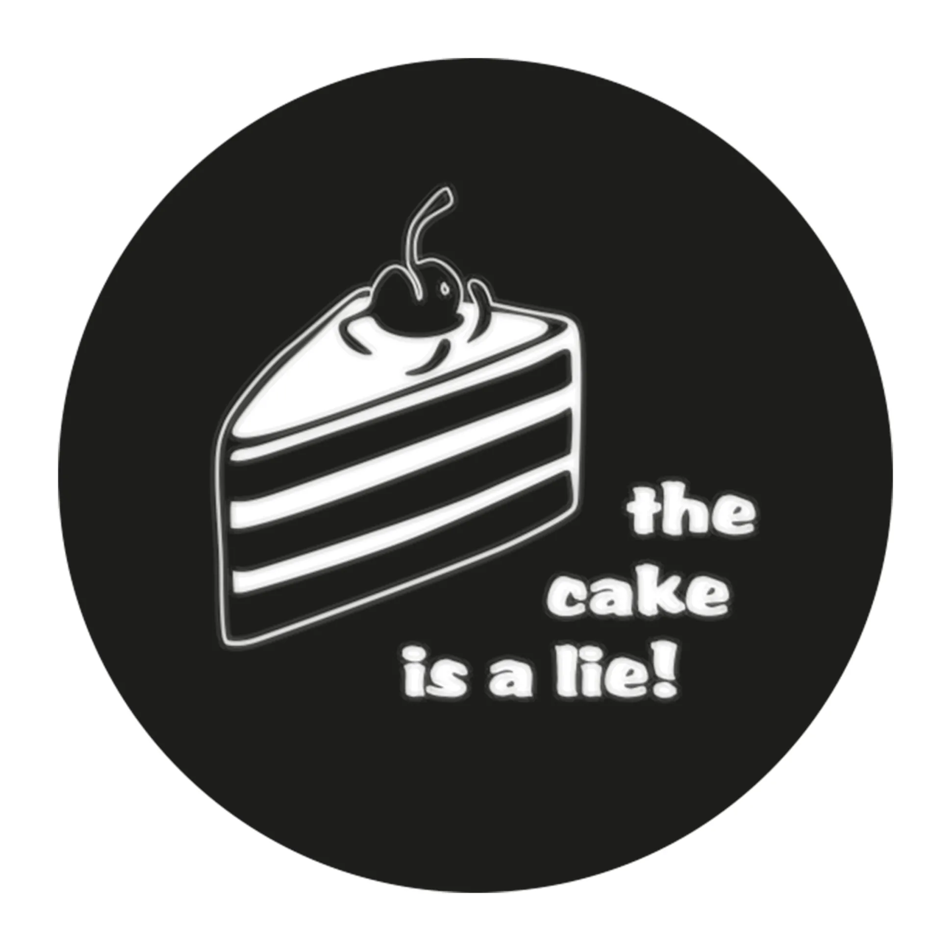Geek Aufkleber The Cake is a Lie