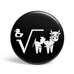 Geek Button Ente Wurzel aus Kuh