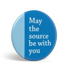 Geek Button May The Source Be With You