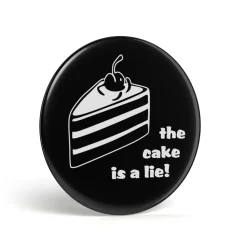 Geek Button The Cake Is A Lie