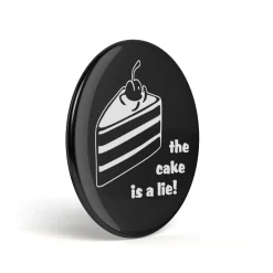 Geek Button The Cake Is A Lie