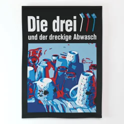 Geschirrhandtuch: Die drei Spülbürsten