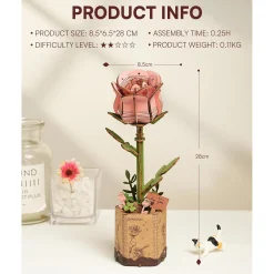 Holzbausatz Pinke Rose