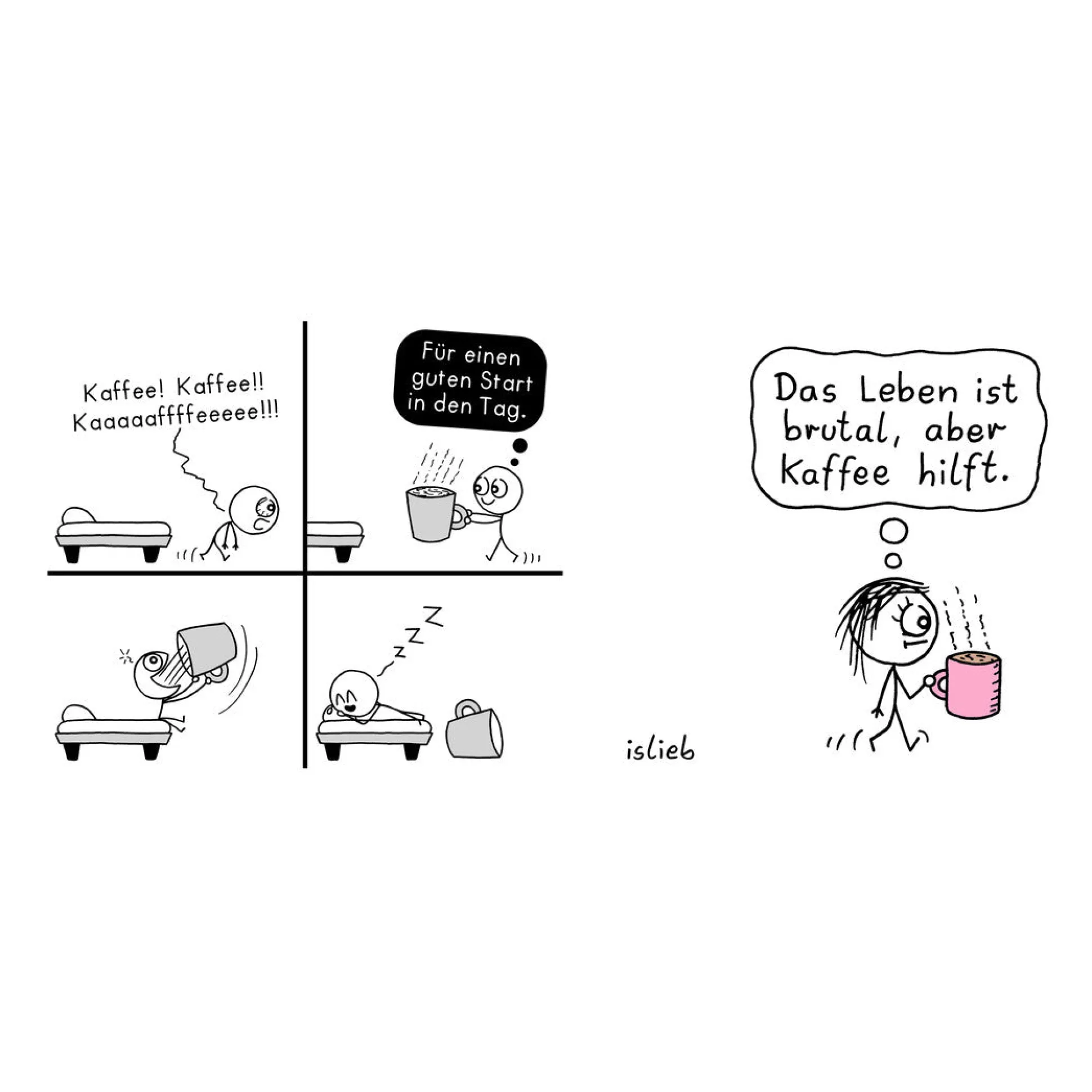islieb - Kaffee hilft Becher