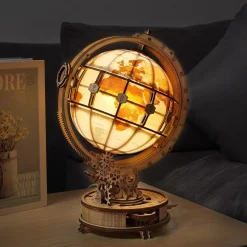 Leuchtender Globus Holzbausatz