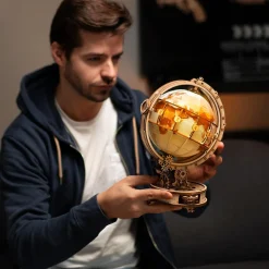 Leuchtender Globus Holzbausatz