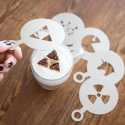 Nerdiges Cappuccino Schablonen-Set