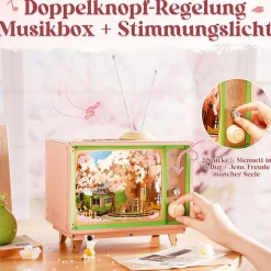 Sakura Traumtour Retro TV Spieluhr Holzbausatz