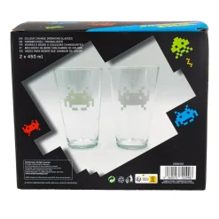 Space Invaders Farbwechsel-Gläser 2er Set