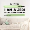 Star Wars Glow in the Dark Wandaufkleber I am a Jedi
