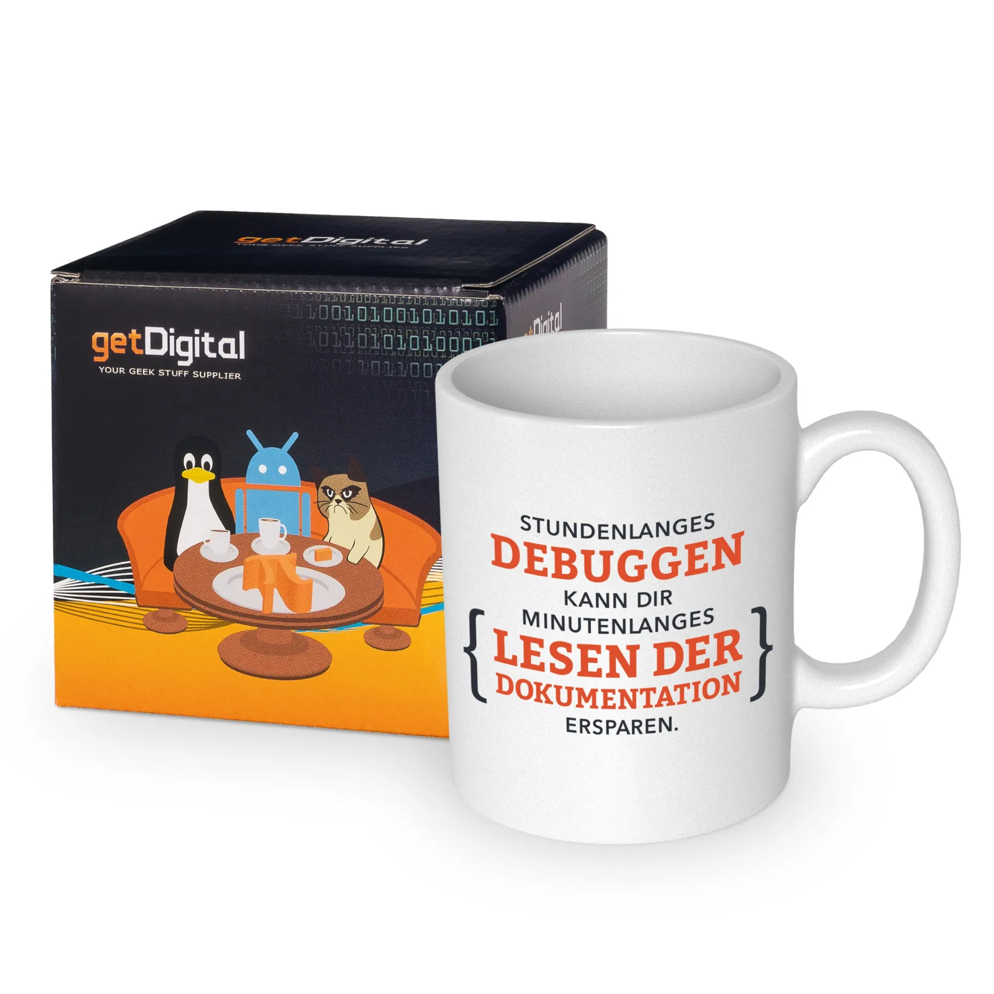 Stundenlanges Debuggen Becher