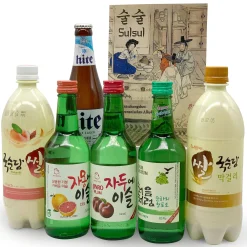 Sulsul Normal: Überraschungsbox mit 6 alkoholischen Getränken aus Korea (Bier, Soju & Reiswein)