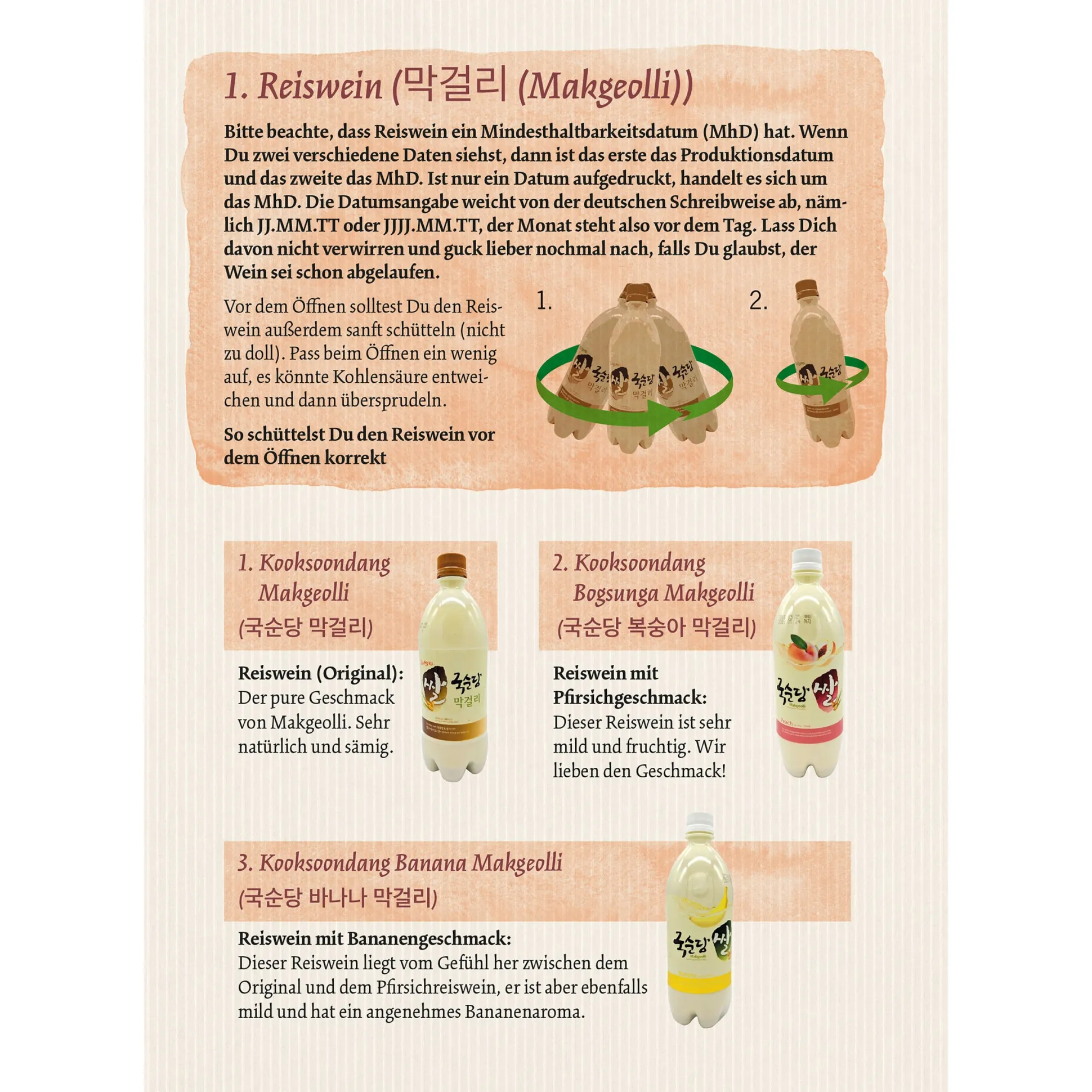 Sulsul Normal: Überraschungsbox mit 6 alkoholischen Getränken aus Korea (Bier, Soju & Reiswein)