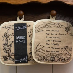 Topflappen-Set Auenland Speiseplan