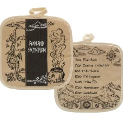 Topflappen-Set Auenland Speiseplan