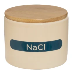 Vorratsbehälter Salz mit chemischer Formel