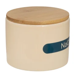 Vorratsbehälter Salz mit chemischer Formel